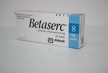 BETASERC 8 MG 30 TABLET (betahistin dihidroklorid) kutusu, tablet. Üretici: ABBOTT LABORATUARLARI İTHALAT İHRACAT VE TİCARET LİMİTED ŞİRKETİ.