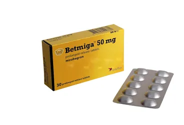 BETMIGA 50 MG UZATILMIS SALIMLI 30 FILM TABLET (mirabegron) kutu fotoğrafı, film kaplı tablet. Üretici: ASTELLAS PHARMA İLAÇ TİCARET VE SANAYİ ANONİM ŞİRKETİ.