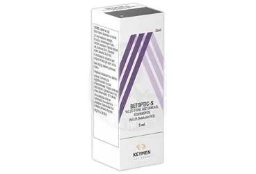 BETOPTIC-S %0,25 STERIL GOZ DAMLASI, SUSPANSIYON ambalajı. Betaksolol hcl içeren süspansiyon. Üretici: KEYMEN İLAÇ SANAYİ VE TİCARET A.Ş.