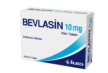 BEVLASIN 10 MG FILM KAPLI TABLET, 90 ADET kutu fotoğrafı, film kaplı tablet formunda solifenasin süksinat içerir. Üretici: İLKO İLAÇ SAN.VE TİC. A.Ş.