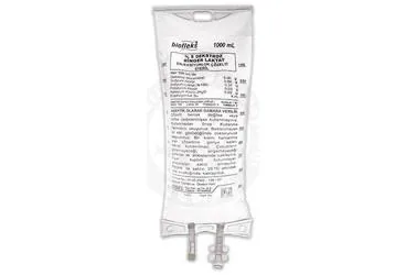 BIOFLEKS %5 DEKSTROZ RINGER LAKTAT ENJEKTABL SOL (PVC TORBA) 1000 ML SETLI ambalajı, enjeksiyonluk ürün formunda dekstroz + kalsiyum klorur + potasyum klorur + sodyum klorur + sodyum laktat içerir. Üretici: OSEL İLAÇ SANAYİ VE TİCARET ANONİM ŞİRKETİ.