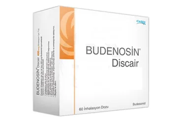 BUDENOSIN DISCAIR 200 MCG INHALASYON ICIN TOZ 60 DOZ ambalajı, inhalasyon aerosolü formunda budesonid -inhalant içerir. Üretici: CELTİS İLAÇ SANAYİ VE TİCARET ANONİM ŞİRKETİ.