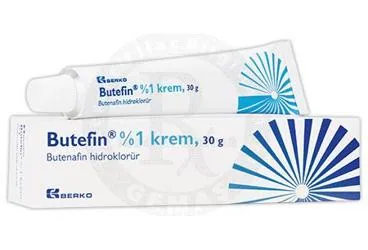 BUTEFIN %1 KREM 30 G kutu fotoğrafı. Butenafin içeren krem. Üretici: BERAT BERAN İLAÇ SAN. VE TİC. LTD. ŞTİ.