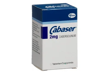 CABASER 2 MG 20 TABLET ambalajı. Kabergolin içeren tablet. Üretici: PFİZER PFE İLAÇLARI ANONİM ŞİRKETİ.