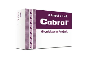 CABRAL 800 MG/3 ML ENJEKSIYONLUK COZELTI (3X3 ML AMPUL)AMPUL (feniramidol hcl) kutu fotoğrafı, çözelti. Üretici: RECORDATİ İLAÇ SANAYİ VE TİCARET ANONİM ŞİRKETİ.