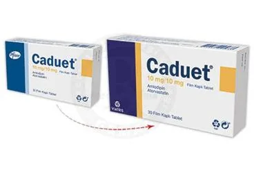 CADUET 10MG/10MG 30 FİLM TABLET kutusu, film kaplı tablet formunda amlodipin + atorvastatin içerir. Üretici: VİATRİS İLAÇLARI LİMİTED ŞİRKETİ.