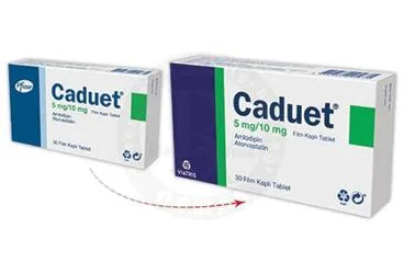 CADUET 5MG/10MG 30 FİLM TABLET ambalajı, film kaplı tablet formunda amlodipin + atorvastatin içerir. Üretici: VİATRİS İLAÇLARI LİMİTED ŞİRKETİ.