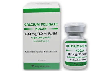 CALCIUM FOLINATE KOCAK 100 MG/10 ML IV/IM ENJEKTABL COZELTI ICEREN FLAKON (kalsiyum folinat) ambalajı, çözelti. Üretici: KOÇAK FARMA İLAÇ VE KİMYA SANAYİ A.Ş.