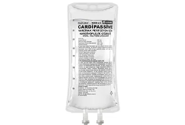 CARDIPASSIVE KARDIYAK PERFUZYON ICIN KARDIYOPLEJIK COZELTI (1000 ML) ambalajı, çözelti formunda elektrolitler içerir. Üretici: POLİFARMA İLAÇ SAN. VE TİC. A.Ş.