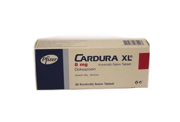 CARDURA XL 8 MG 30 KONTROLLÜ SALIM TABLETİ (doksazosin mesilat) ambalajı, tablet. Üretici: VİATRİS İLAÇLARI LİMİTED ŞİRKETİ.