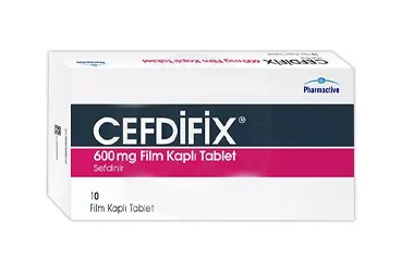 CEFDIFIX 600 MG 10 FILM KAPLI TABLET (10 FILM KAPLI TABLET) (sefdinir) ambalajı, film kaplı tablet. Üretici: HUMANİS SAĞLIK ANONİM ŞİRKETİ.