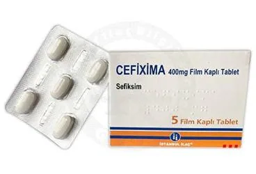 Sefiksim içeren film kaplı tablet: CEFIXIMA 400 MG FILM KAPLI TABLET (5 TABLET) kutu fotoğrafı. Üretici: İSTANBUL İLAÇ SANAYİ VE TİCARET ANONİM ŞİRKETİ.