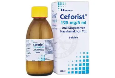 CEFORIST 125 MG/5 ML ORAL SUSPANSIYON HAZIRLAMAK ICIN TOZ (100 ML) kutusu. Sefdinir içeren oral süspansiyon. Üretici: BERKO İLAÇ VE KİMYA SAN. A.Ş.