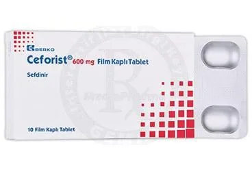 CEFORIST 600 MG FILM KAPLI TABLET (10 TABLET) ambalajı. Sefdinir içeren film kaplı tablet. Üretici: BERKO İLAÇ VE KİMYA SAN. A.Ş.