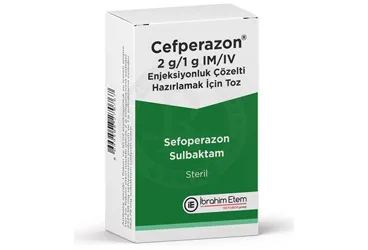 CEFPERAZON 2 GR/1 GR IM/IV ENJ. COZ. ICIN TOZ ICEREN FLAKON (sefoperazon + sulbaktam) kutu fotoğrafı, flakon. Üretici: MENARİNİ SAĞLIK VE İLAÇ SANAYİ TİCARET ANONİM ŞİRKETİ.
