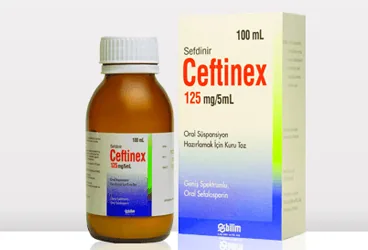 CEFTINEX 125 MG/5 ML 100 ML ORAL SÜSPANSİYON ambalajı. Sefdinir içeren oral süspansiyon. Üretici: BİLİM İLAÇ SANAYİİ VE TİCARET A.Ş.