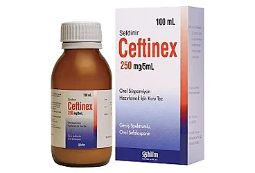 CEFTINEX 250 MG/5 ML 100 ML ORAL SUSPANSIYON ICIN KURU TOZ kutusu, oral süspansiyon formunda sefdinir içerir. Üretici: BİLİM İLAÇ SANAYİİ VE TİCARET A.Ş.