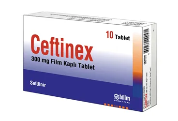 CEFTINEX 300 MG 10 FİLM KAPLI TABLET kutu fotoğrafı. Sefdinir içeren film kaplı tablet. Üretici: BİLİM İLAÇ SANAYİİ VE TİCARET A.Ş.