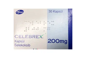 CELEBREX 200 MG 30 KAPSUL kutu fotoğrafı, kapsül formunda selekoksib içerir. Üretici: VİATRİS İLAÇLARI LİMİTED ŞİRKETİ.