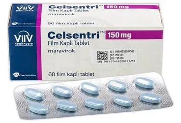 CELSENTRI 150 MG FILM KAPLI TABLET (60 TABLET) ambalajı, film kaplı tablet formunda maravirok içerir. Üretici: GLAXOSMİTHKLİNE İLAÇLARI SAN. VE TİC. A.Ş.