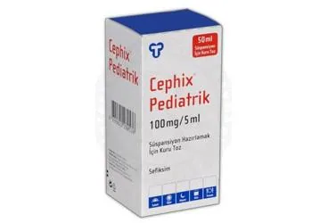 CEPHIX PEDIATRIK SÜSPANSİYON HAZ. İÇİN KURU TOZ 100 MG/5 ML (50 ML) (sefiksim) kutusu, süspansiyon. Üretici: TOPRAK İLAÇ VE KİMYEVİ MADDELER SANAYİ VE TİCARET A.Ş.