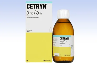 CETRYN 200 ML ŞURUP kutu fotoğrafı. Setirizin içeren şurup. Üretici: TRIPHARMA İLAÇ SANAYİ VE TİCARET A.Ş.