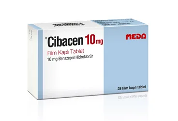 CIBACEN 10 MG FILM KAPLI TABLET (28 TABLET) ambalajı, film kaplı tablet formunda benazepril hidroklorür içerir. Üretici: VİATRİS İLAÇLARI LİMİTED ŞİRKETİ.