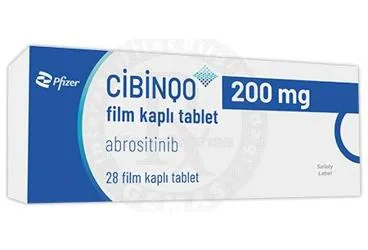 CIBINQO 200 MG FILM KAPLI TABLET (28 TABLET) kutu fotoğrafı. Abrositinib içeren film kaplı tablet. Üretici: PFİZER PFE İLAÇLARI ANONİM ŞİRKETİ.