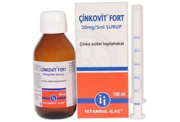 CINKOVIT FORT 30 MG/ 5 ML SURUP (çinko sülfat) kutusu, şurup. Üretici: İSTANBUL İLAÇ SANAYİ VE TİCARET ANONİM ŞİRKETİ.