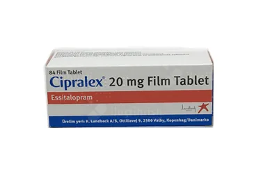 CIPRALEX 20 MG FILM KAPLI TABLET, 14 ADET kutusu, film kaplı tablet formunda essitalopram içerir. Üretici: LUNDBECK İLAÇ TİC. LTD. ŞTİ.