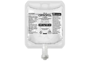 Siprofloksasin laktat içeren çözelti: CIPROPOL 2 MG/ML I.V. INFÜZYON IÇIN ÇÖZELTI,200 ML SETLI kutusu. Üretici: POLİFARMA İLAÇ SAN. VE TİC. A.Ş.