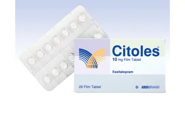Essitalopram içeren film kaplı tablet: CITOLES 10 MG 28 FİLM TABLET ürün ambalajı. Üretici: ABDİ İBRAHİM İLAÇ SANAYİ VE TİCARET A.Ş.