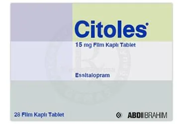 CITOLES 15 MG FILM KAPLI TABLET (28 TABLET) (essitalopram) ürün ambalajı, film kaplı tablet. Üretici: ABDİ İBRAHİM İLAÇ SANAYİ VE TİCARET A.Ş.