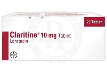CLARITINE 10 MG 20 TABLET ambalajı, tablet formunda loratadin içerir. Üretici: BAYER TÜRK KİMYA SAN. LTD. ŞTİ.