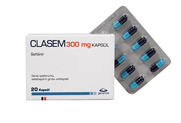 CLASEM 300 MG 20 KAPSUL (sefdinir) kutu fotoğrafı, kapsül. Üretici: GENVEON İLAÇ SANAYİ VE TİCARET ANONİM ŞİRKETİ.