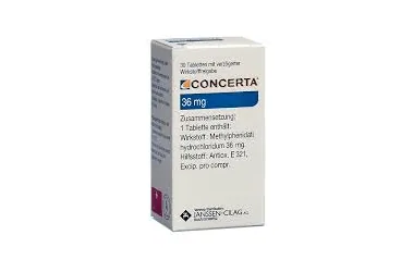 CONCERTA 36 MG 30 KONT. SALIM TABLETİ ürün ambalajı. Metilfenidat hidroklorür içeren tablet. Üretici: JOHNSON AND JOHNSON SIHHİ MALZEME SANAYİ VE TİCARET LİMİTED ŞİRKETİ.