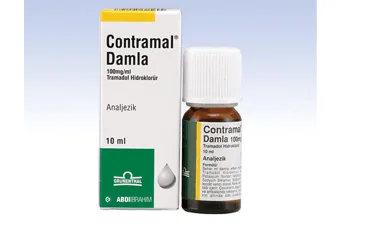 CONTRAMAL 100 MG / ML DAMLA, ÇÖZELTİ 10 ML ürün ambalajı, çözelti formunda tramadol hcl içerir. Üretici: ABDİ İBRAHİM İLAÇ SANAYİ VE TİCARET A.Ş.