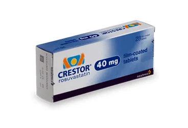 CRESTOR 40 MG 28 FİLM TABLET ürün ambalajı. Rosuvastatin içeren film kaplı tablet. Üretici: ASTRAZENECA İLAÇ SAN.VE TİC.LTD.ŞTİ.