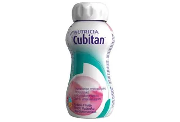 Protein+karbonhidrat+yag+vit+mineral+eser element+su içeren CUBITAN CILEK AROMALI 200 ML ambalajı. Üretici: NUMIL GIDA ÜRÜNLERİ SANAYİ VE TİCARET A.Ş.