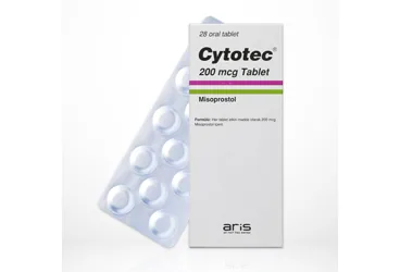 CYTOTEC 200 MCG 28 TABLET kutu fotoğrafı. Misoprostol içeren tablet. Üretici: ALİ RAİF İLAÇ SANAYİ A.Ş.
