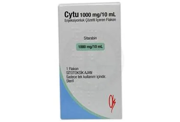 Sitozin arabinozid içeren çözelti: CYTU 1000 MG 10 ML ENJEKSIYONLUK COZELTI ICEREN 1 FLAKON ürün ambalajı. Üretici: ONKO İLAÇ SANAYİ VE TİCARET ANONİM ŞİRKETİ.