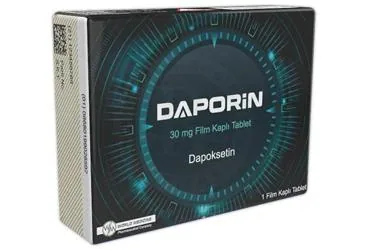 DAPORIN 30 MG FILM KAPLI TABLET (1 TABLET) (dapoksetin) kutu fotoğrafı, film kaplı tablet. Üretici: WORLD MEDICINE İLAÇ SAN. VE TİC. A.Ş.