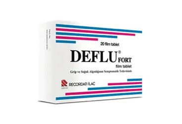 DEFLU FORT 650 MG/ 10 MG/4 MG FILM TABLET (20 TABLET) ürün ambalajı, film kaplı tablet formunda parasetamol kombinasyon içerir. Üretici: RECORDATİ İLAÇ SANAYİ VE TİCARET ANONİM ŞİRKETİ.