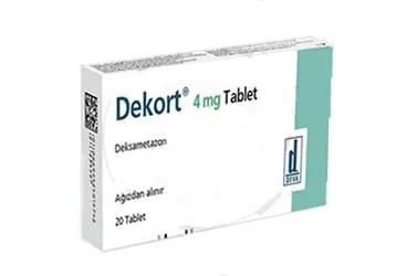 DEKORT 4 MG 20 TABLET (deksametazon) ambalajı, tablet. Üretici: DEVA HOLDİNG ANONİM ŞİRKETİ.