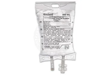 Dekstran 40 + sodyum klorur içeren solüsyon: DEKSTRAN-40 IZO.%09 500 ML SOLUSYON (PVC TORBA) SETSIZ kutu fotoğrafı. Üretici: OSEL İLAÇ SANAYİ VE TİCARET ANONİM ŞİRKETİ.