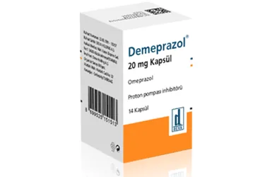 DEMEPRAZOL 20 MG 14 KAPSÜL kutu fotoğrafı, kapsül formunda omeprazol içerir. Üretici: DEVA HOLDİNG ANONİM ŞİRKETİ.