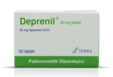 DEPRENIL 50 MG 30 TABLET ambalajı, tablet formunda opipramol içerir. Üretici: TERRA İLAÇ VE KİMYA SAN. TİC. A.Ş.