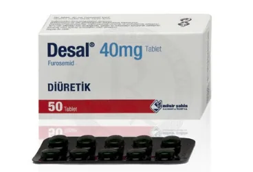 DESAL 40 MG 50 TABLET kutusu, tablet formunda furosemid içerir. Üretici: BİOFARMA İLAÇ SANAYİ VE TİCARET A.Ş.