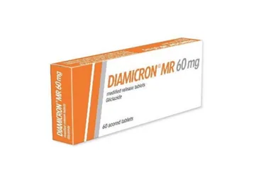 DIAMICRON MR 60 MG 60 TABLET ürün ambalajı, tablet formunda gliklazid içerir. Üretici: SERVIER ILAÇ VE ARAŞTIRMA A.S.