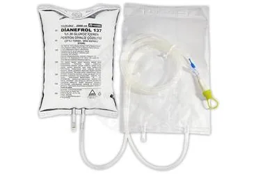 Peritonal diyaliz solusyonu içeren DIANEFROL 137 %1,36 GLUKOZ ICEREN PERITON DIYALIZ COZ. 2500 ML CIFT TORBA ALETLI PERITON DIYALIZ CIHAZ SETI+MINI KAPAK ILE ürün ambalajı. Üretici: POLİFARMA İLAÇ SAN. VE TİC. A.Ş.